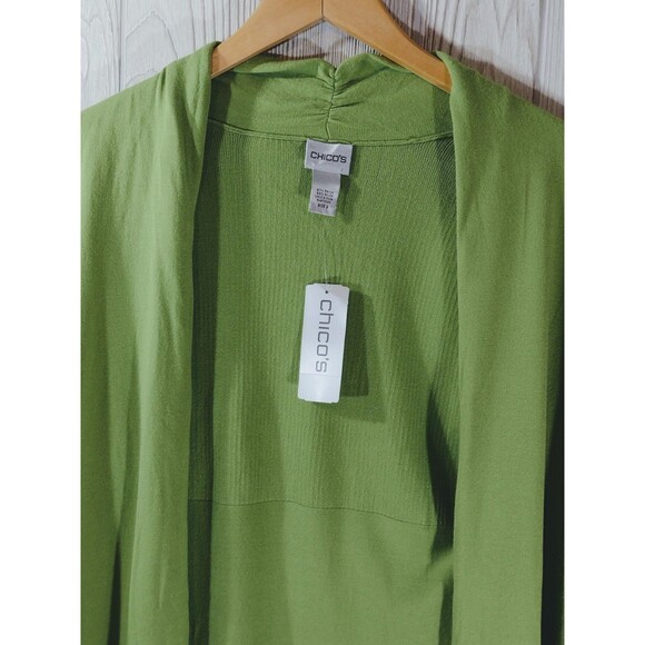 Chico's Women's Green Cardigan Sweater Knit Hephburn Size 2 NWT Free Shipping!! - Picture 4 of 9